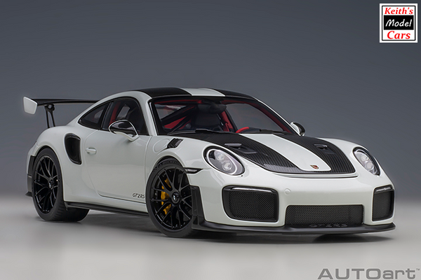 [1/18 Scale] Porsche 911 GT2 RS Weissach Package in White by AUTOart Models