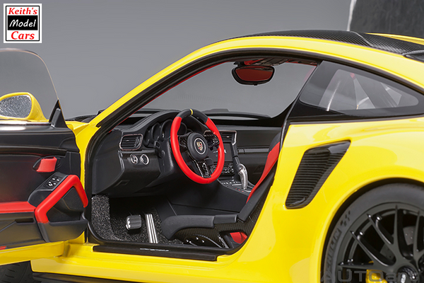 [1/18 Scale] Porsche 911 GT2 RS Weissach Package in Racing Yellow by AUTOart Models