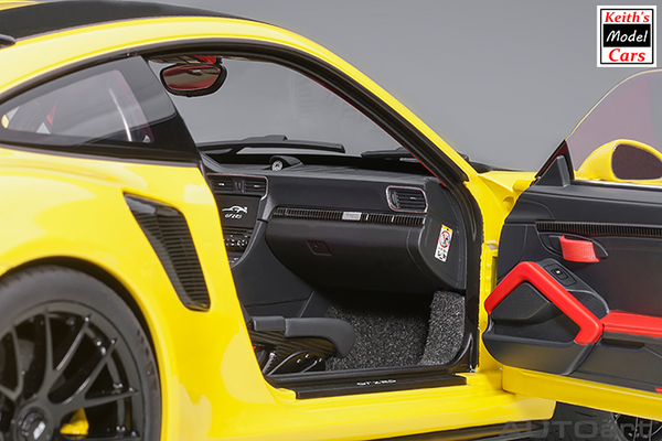 [1/18 Scale] Porsche 911 GT2 RS Weissach Package in Racing Yellow by AUTOart Models