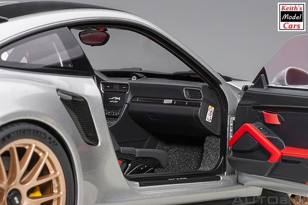 [1/18 Scale] Porsche 911 GT2 RS Weissach Package in GT Silver by AUTOart Models