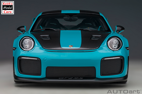 [1/18 Scale] Porsche 911 GT2 RS Weissach Package in Miami Blue by AUTOart Models