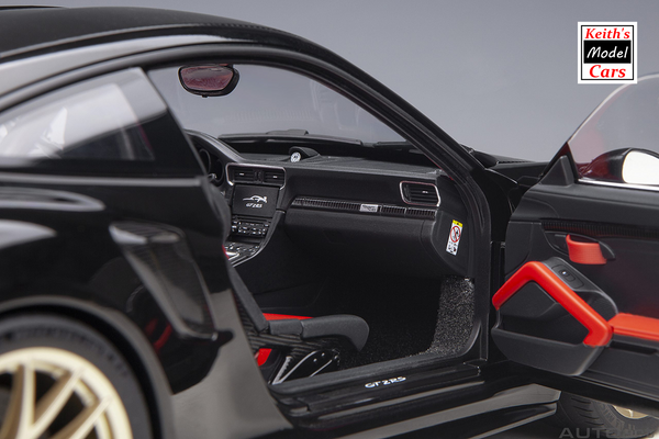 [1/18 Scale] Porsche 911 GT2 RS Weissach Package in Black by AUTOart Models