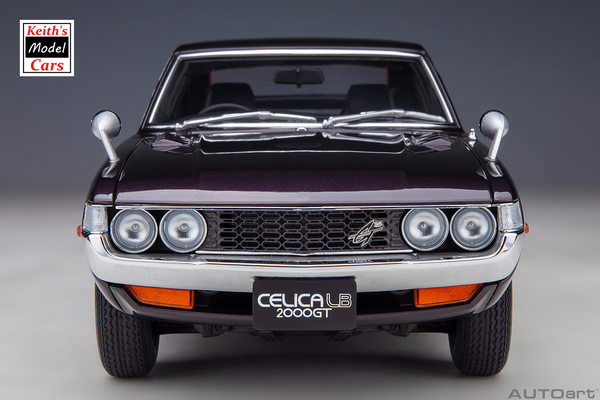 [1/18 Scale] Toyota Celica Liftback 2000GT (RA25) 1973 in Dark Purple Metallic by AUTOart Models