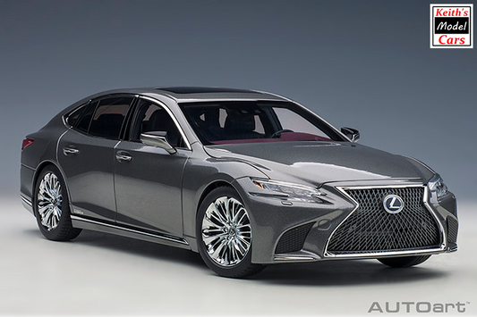 [Maßstab 1/18] Lexus LS 500h in Manganglanz-Metallic mit karminroter und schwarzer Innenausstattung von AUTOart Models 
