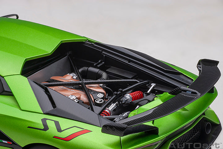 1:18 Scale AUTOart Models Lamborghini Aventador SVJ in Verde Alceo