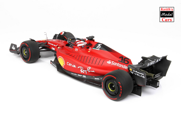 [1/18 Scale] Ferrari F1-75 Bahrain GP 2022 Winner (No.16 Charles Leclerc) with Display Case by BBR Models