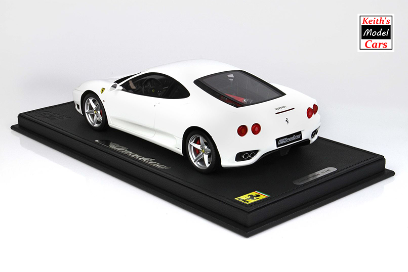 1:18 Scale BBR Models Ferrari 360 Modena in Gloss Awus White with 1:18 Scale BBR Models Ferrari 360 Modena in Gloss Awus White with