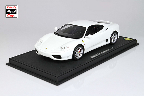 [1/18 Scale] Ferrari 360 Modena in Gloss Awus White with Manual Transmission by BBR Models