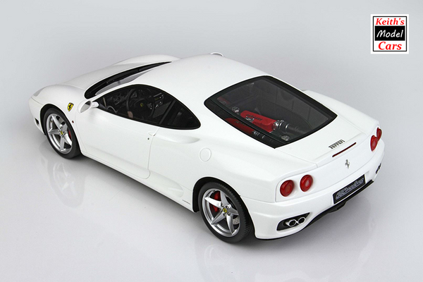 [1/18 Scale] Ferrari 360 Modena in Gloss Awus White with Manual Transmission by BBR Models