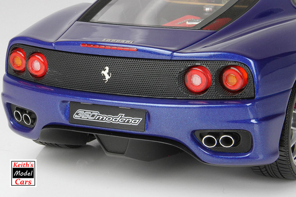 [1/18 Scale] Ferrari 360 Modena (1999) in Blu Tour de France with F1 Transmission by BBR Models