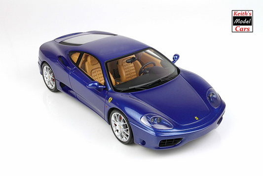 [Maßstab 1/18] Ferrari 360 Modena (1999) in Blu Tour de France mit F1-Getriebe von BBR Models 