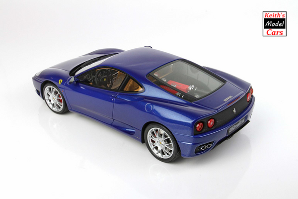 [1/18 Scale] Ferrari 360 Modena (1999) in Blu Tour de France with F1 Transmission by BBR Models