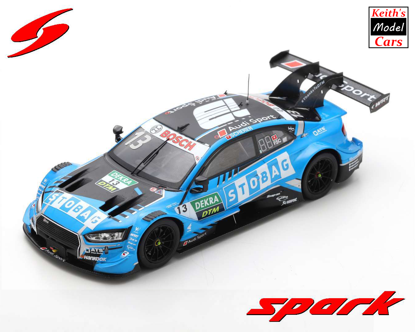 [1/43 Scale] Audi RS 5 DTM 2020 - WRT Team Audi Sport (No.13 F. Scherer) by Spark Models