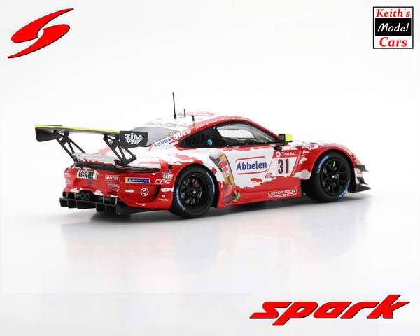 [1/43 Scale] Audi R8 LMS GT3 - Audi Sport Team - 2nd Place 24H Nürburgring 2020 (No.3) by Spark Models