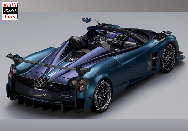 [1/43 Scale] Pagani BC Roadster in Blu Carbon Fibre by BBR Models